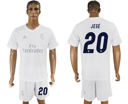 Real Madrid #20 Jese Marine Environmental Protection Home Soccer Club Jersey